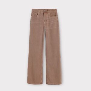 Brown Divided Wide High Jeans